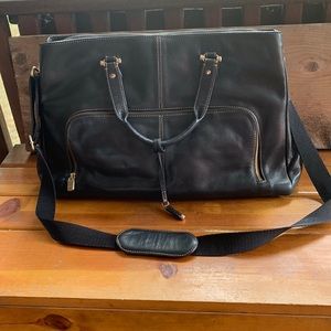 LC leather tech bag for laptop & more